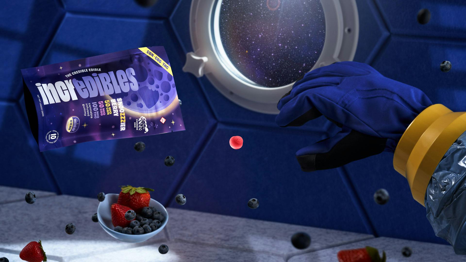 Incredibles Gummy 200mg - Snoozzzierberry (2:1:1 THC:CBN:CBG)