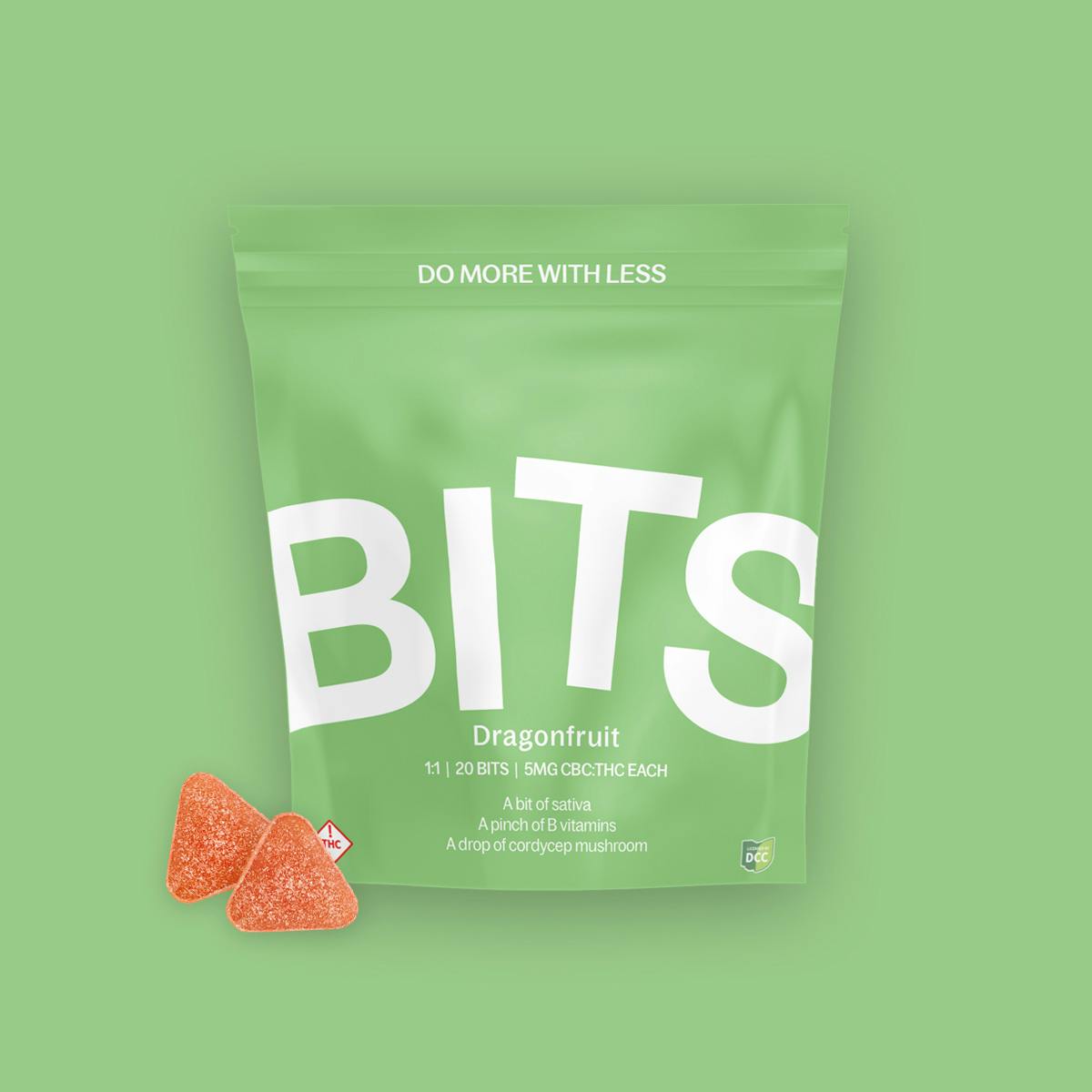 Bits | Dragon Fruit 1:1 CBC 20ct | 110mg Gummies