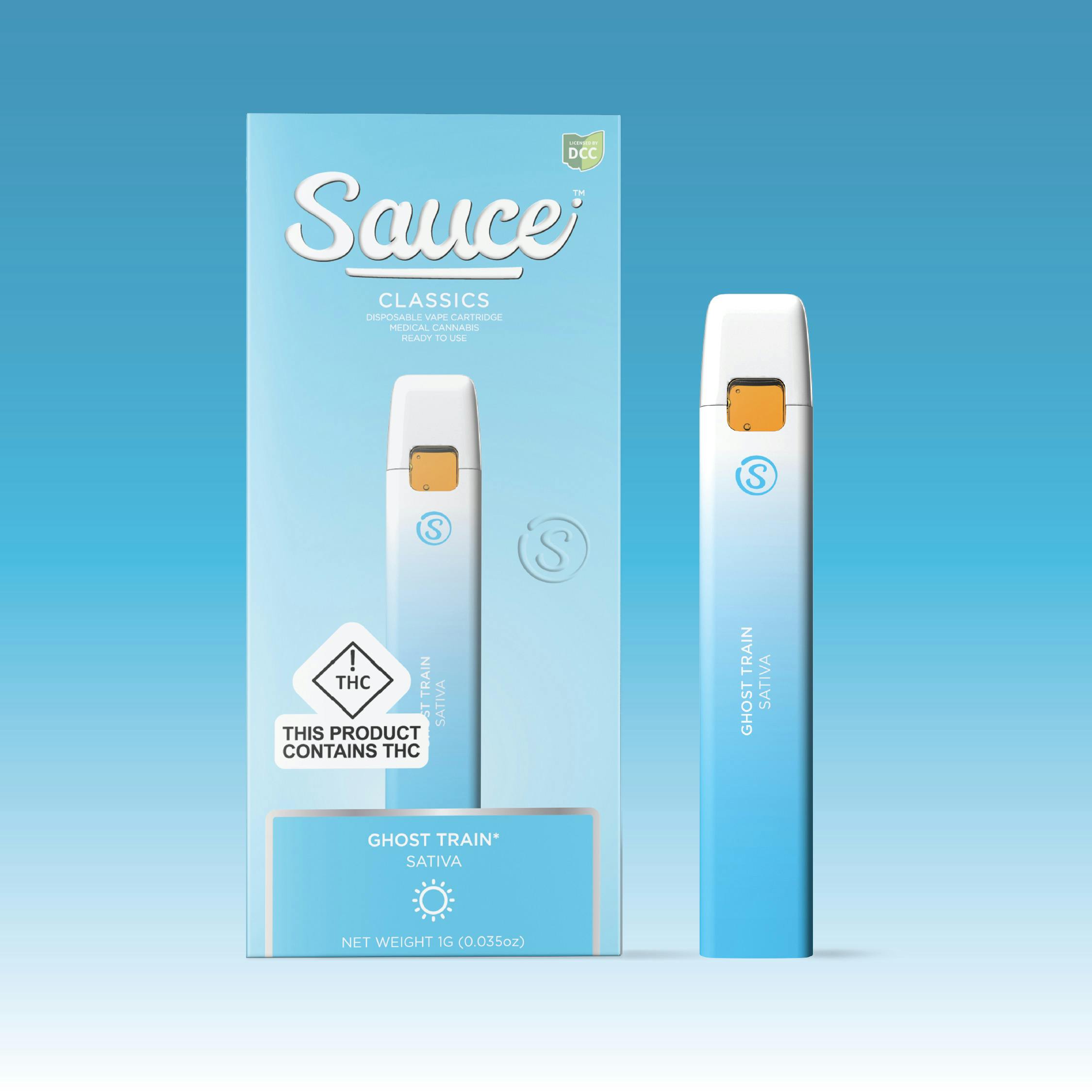 Sauce | Ghost Train | 1g Distillate + Botanical Terpenes Disposable Vape