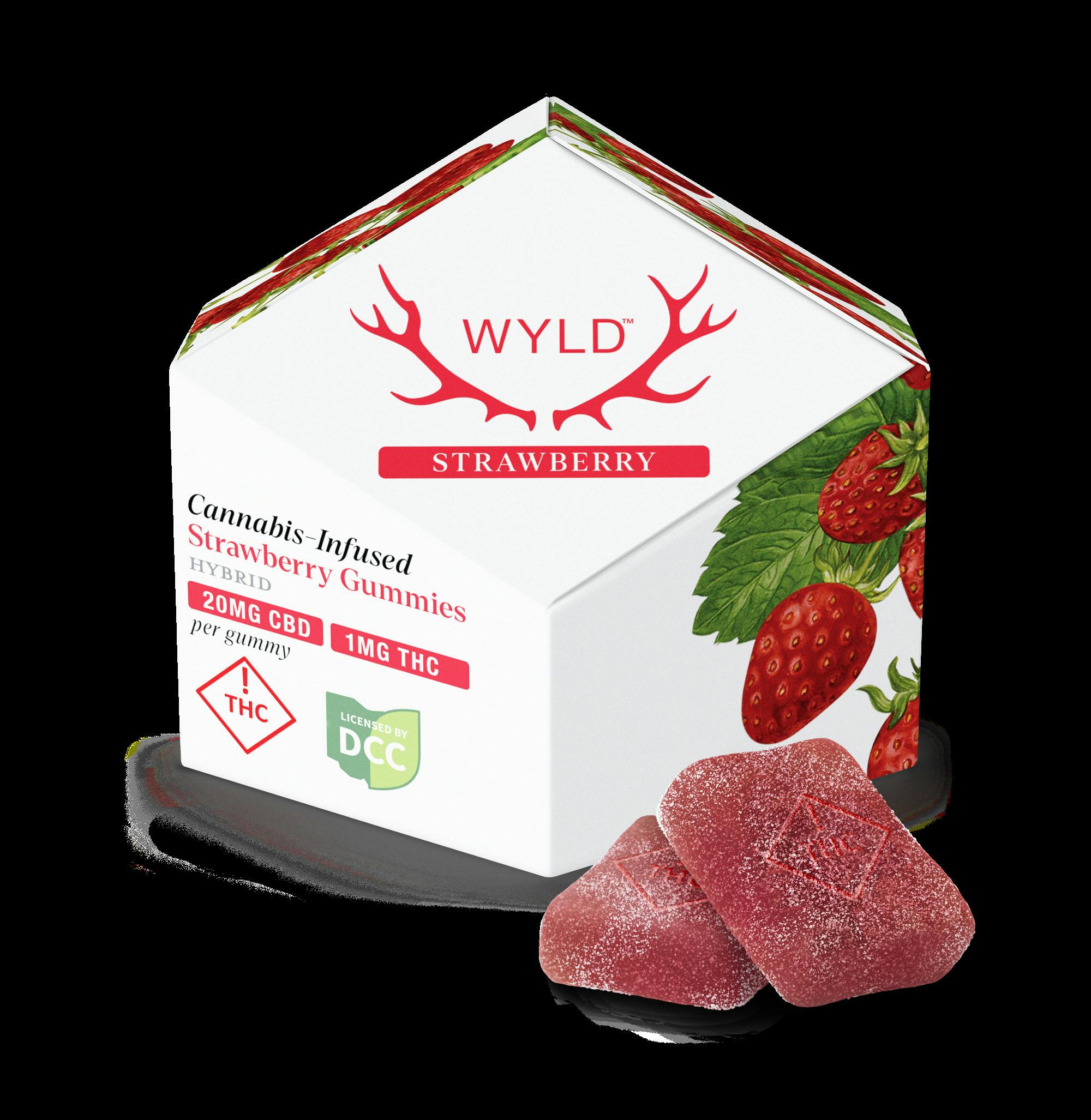 Wyld | Strawberry 20:1 CBD 10pc | 10mg Gummies