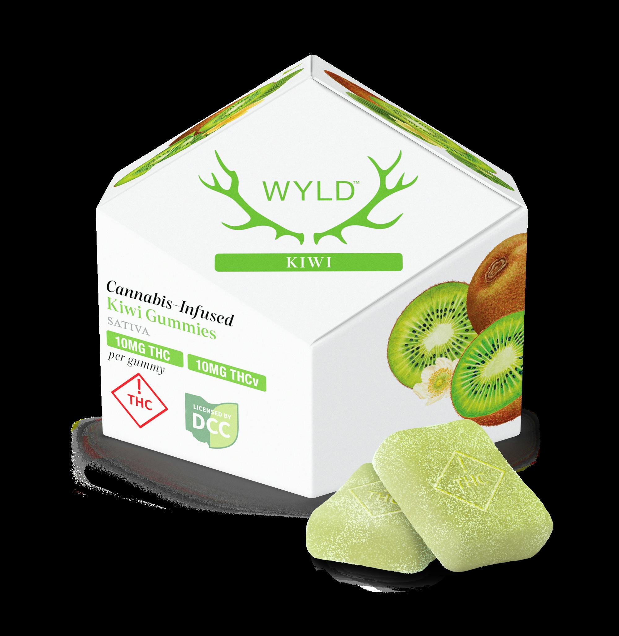 Wyld | Kiwi 1:1 THCv 10pc | 110mg Gummies