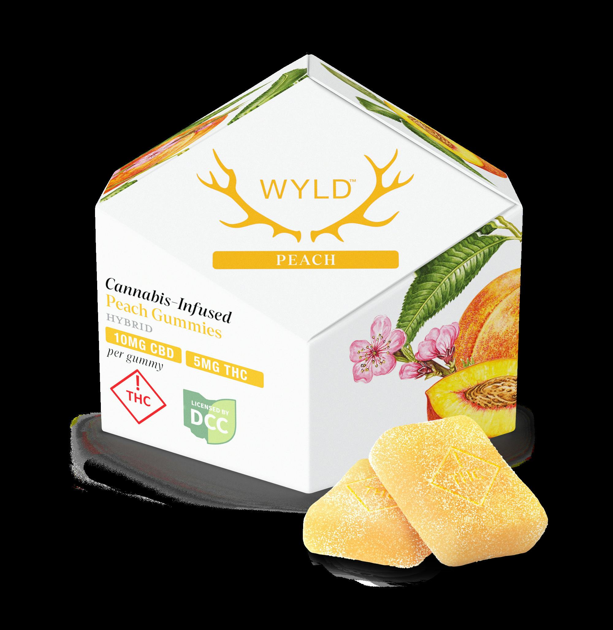 Wyld | Peach 2:1 CBD 10pc | 110mg Gummies