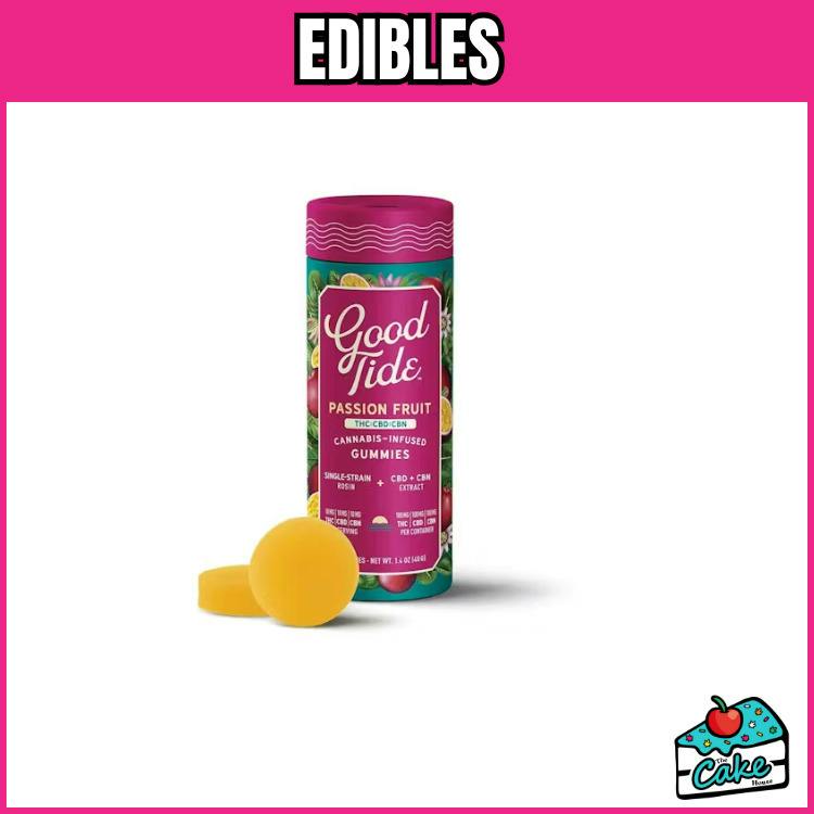 Good Tide - 200MG 1:1:1 THC/CBD/CBN Gummies - Passion Fruit