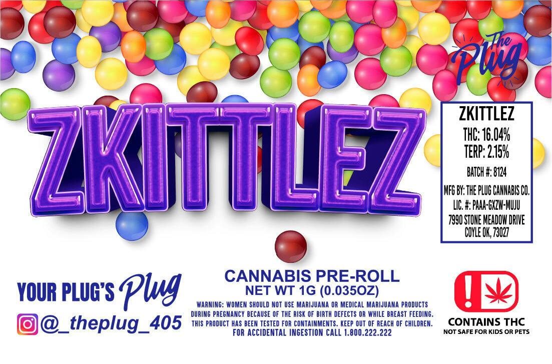 The Plug - 1g Pre-Roll - Zkittlez