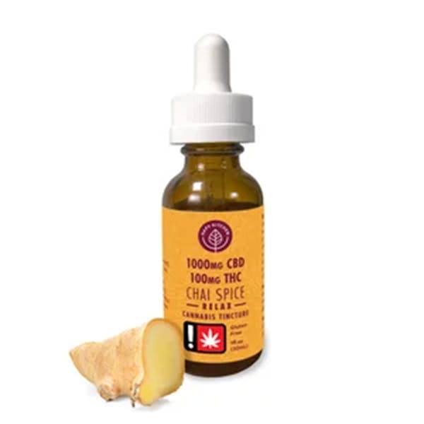 Chai Spice "Relax" 1000mg 10:1 CBD:THC Tincture from Hapy Kitchen at La Mota