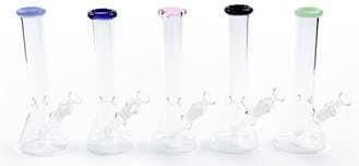 10" Beaker Bong with bowl Assorted Colors