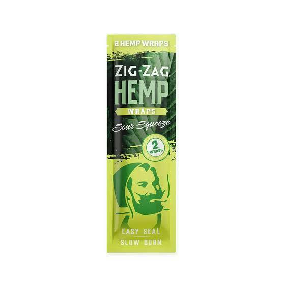 Zig Zag Flavored Hemp Wraps 2pk Sour Squeeze