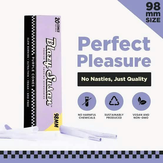 Blazy Susan 98mm Cones 20pk Purple