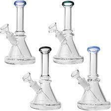 7" Based Beaker Bong with Bowl Assorted Colors