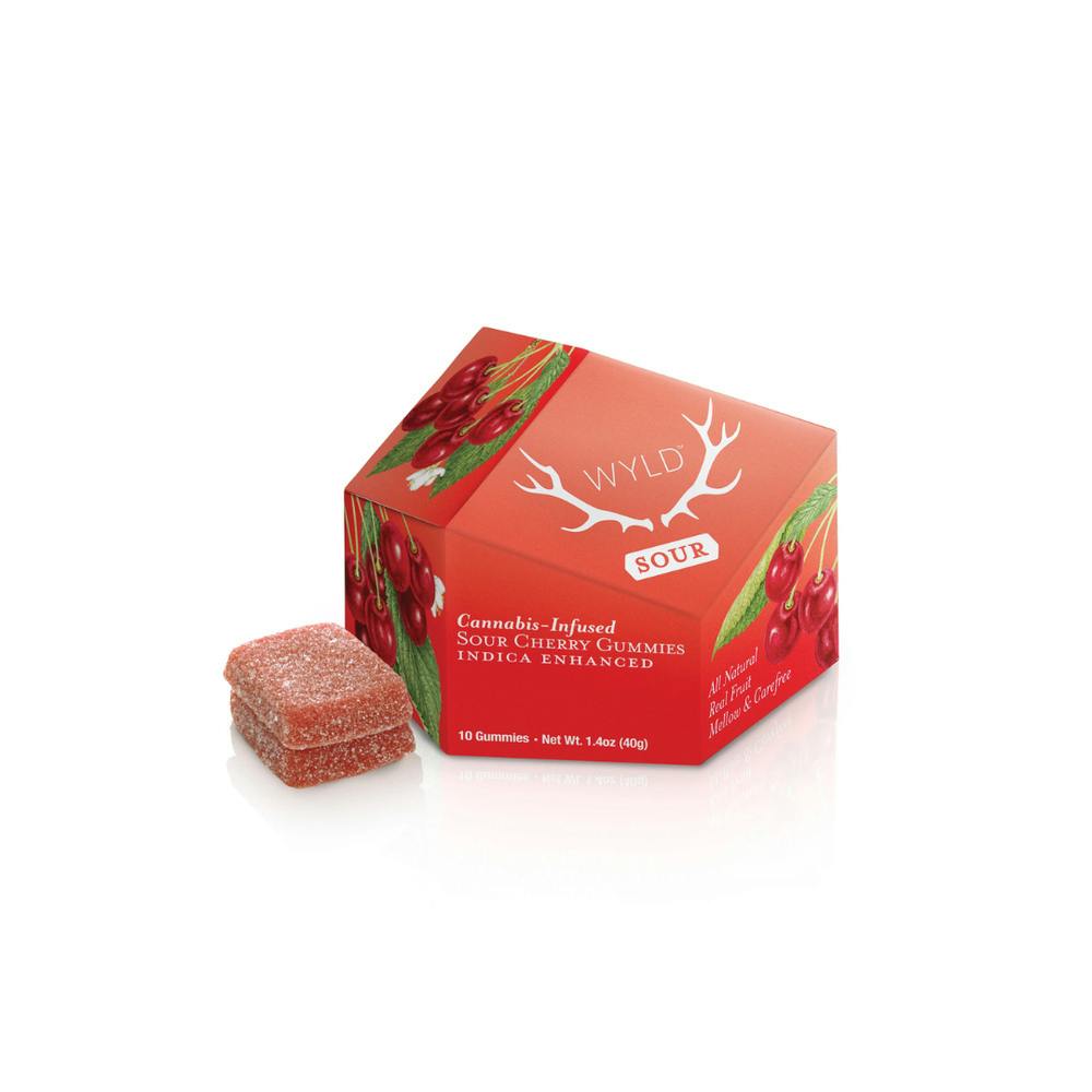 *HIGH DOSE* Sour Cherry Indica Enhanced Gummies | 200mg