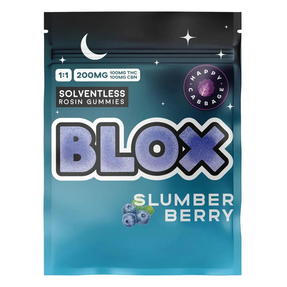 Happy Cabbage | BLOX Rosin Gummy | 1:1 THC:CBN | Slumber Berry