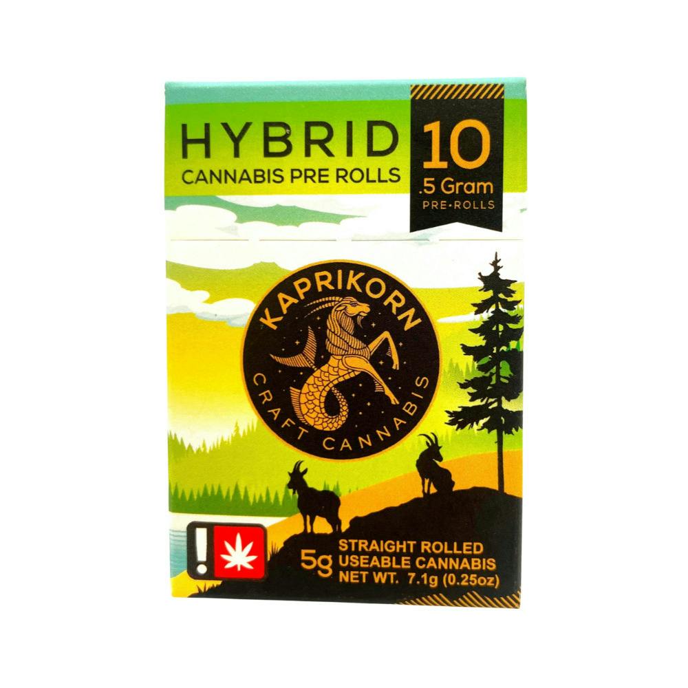 Kaprikorn | .5g Pre-roll Variety 10pk | HYBRID Black Cherry Zoap + Sub Zero