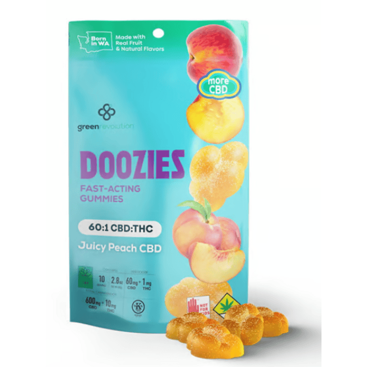 Doozies Gummies Peach CBD 60:1 10pk