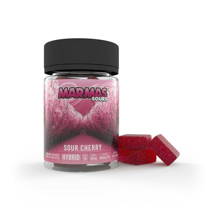 Marmas Fruit Chews Sour Cherry 10pk 100mg Hybrid