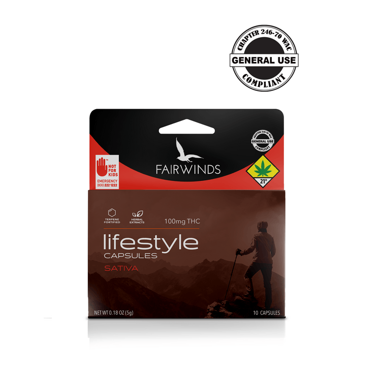 Fairwinds Capsule Lifestyle Sativa 100mg 10pk