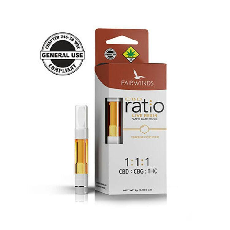 Fairwinds Live Resin Cartridge CBD Ratio 1:1:1