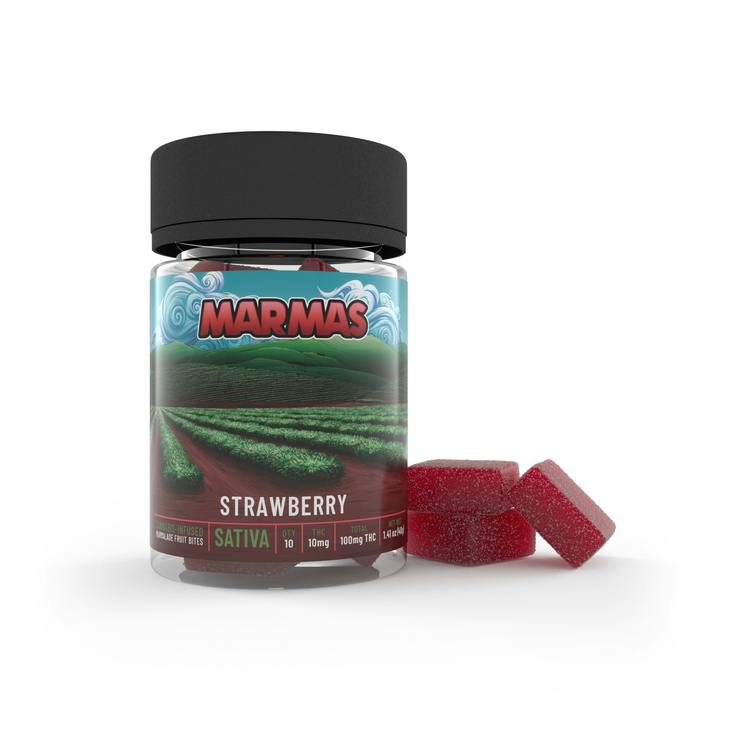 Marmas Fruit Chews Strawberry 100mg 10pk Sativa