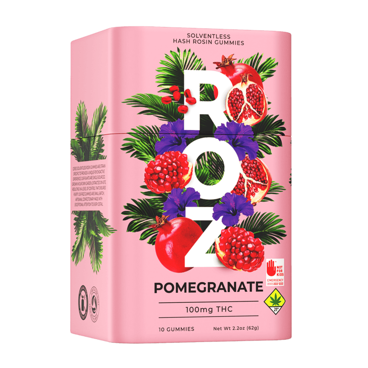 Ceres Hash Rosin Gummies Pomegranate 10pk H