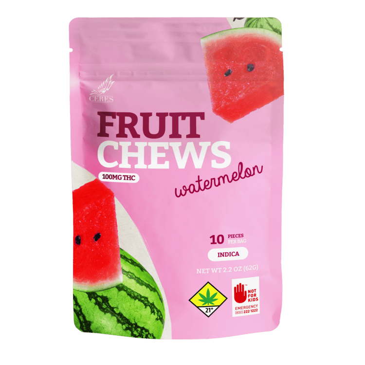 Ceres Fruit Chews Watermelon 100mg 10pk I