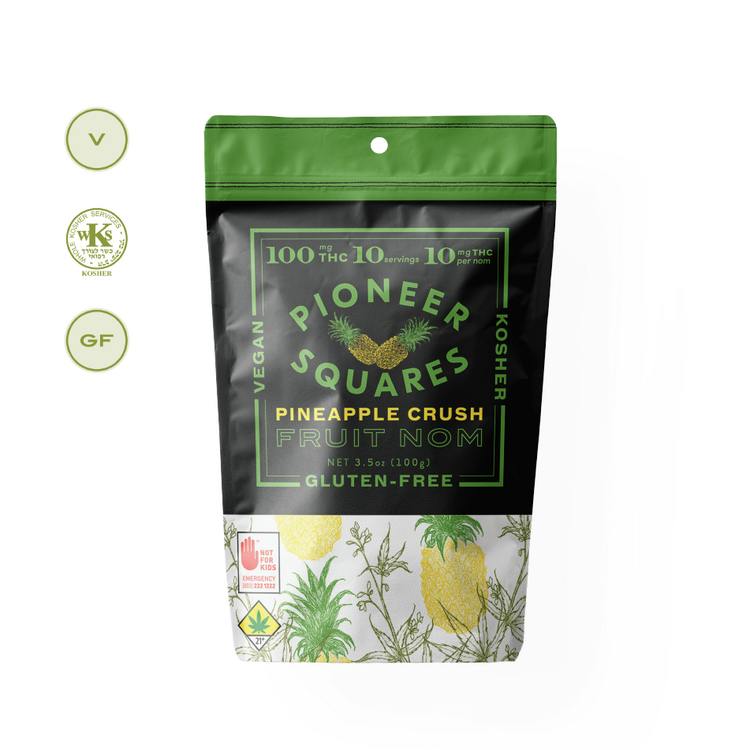 Pioneer Squares Fruit Noms Pineapple Crush 100mg 10pk (Mixed Strains)