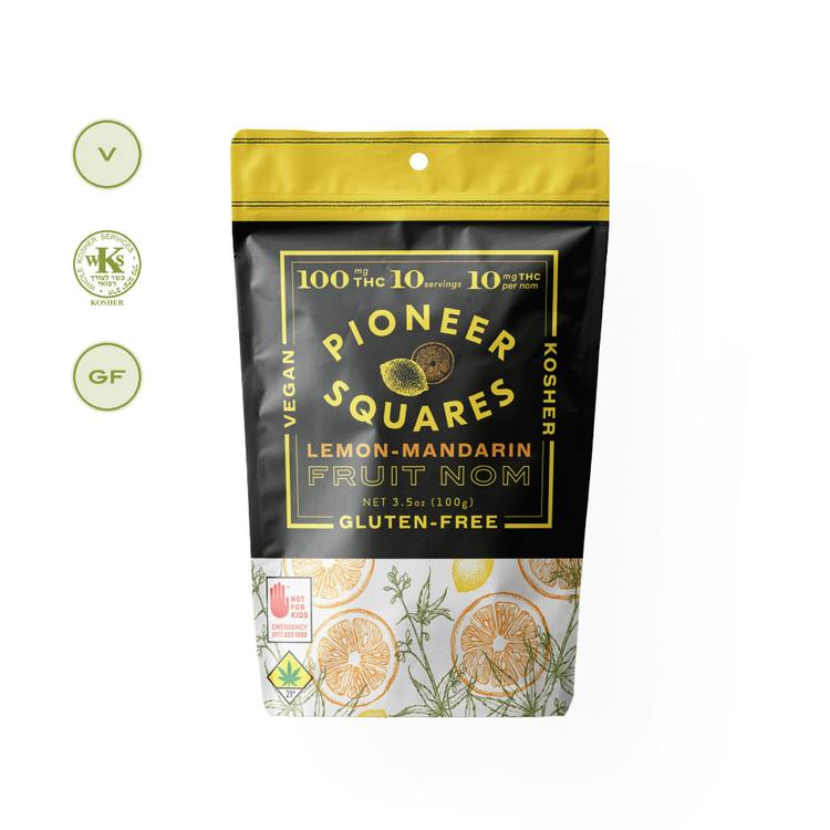 Pioneer Squares Fruit Noms Lemon-Mandarin 100mg 10pk (Mixed Strains)