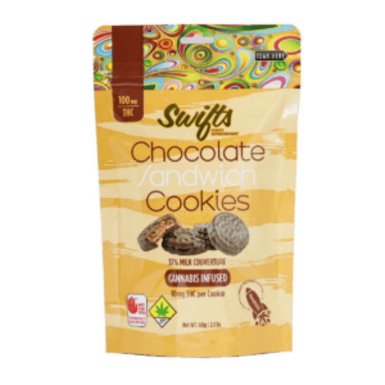 Swifts Chocolate Sandwich Cookies 10pk 100mg