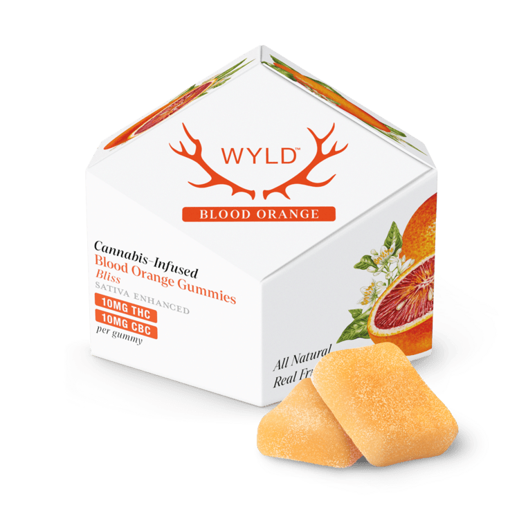 Wyld Gummies Blood Orange 1:1 CBC + Sativa Enhanced 10pk