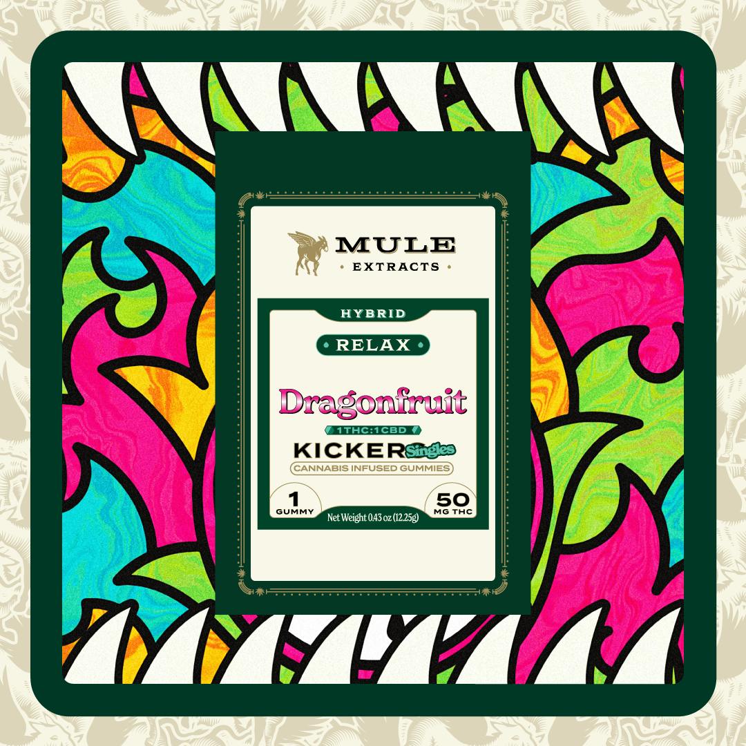 Mule Extracts - Dragonfruit Kicker Single 1:1 - Edible - 50 mg at Green Knight Dispensary