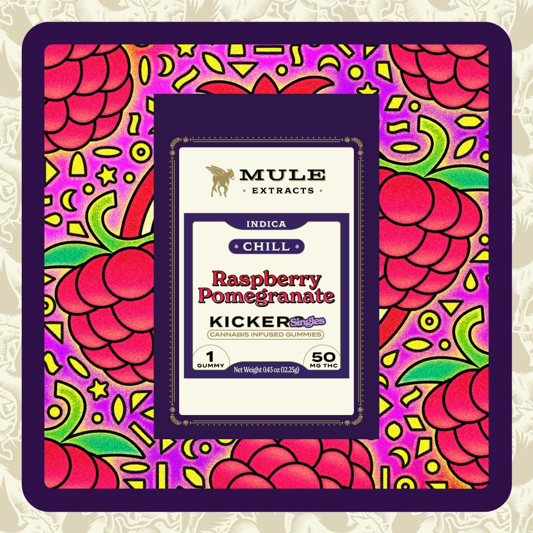 Mule Extracts - Raspberry Pomegranate Kickers - Edible - 50 mg at Somerset Green Dispensary
