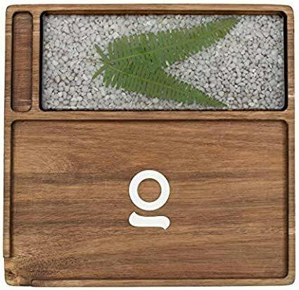 Ongrok - Premium Natural Acacia Wood Tray - Leaf