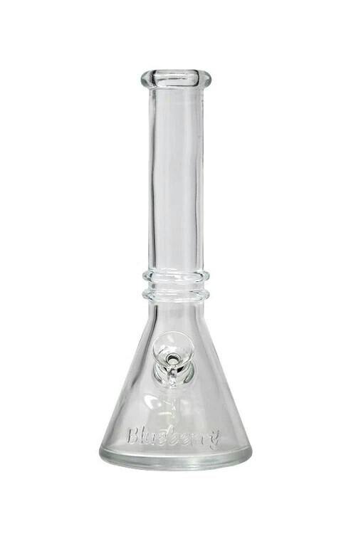 Blueberry - 12" Triple Ring Beaker Bong - Clear