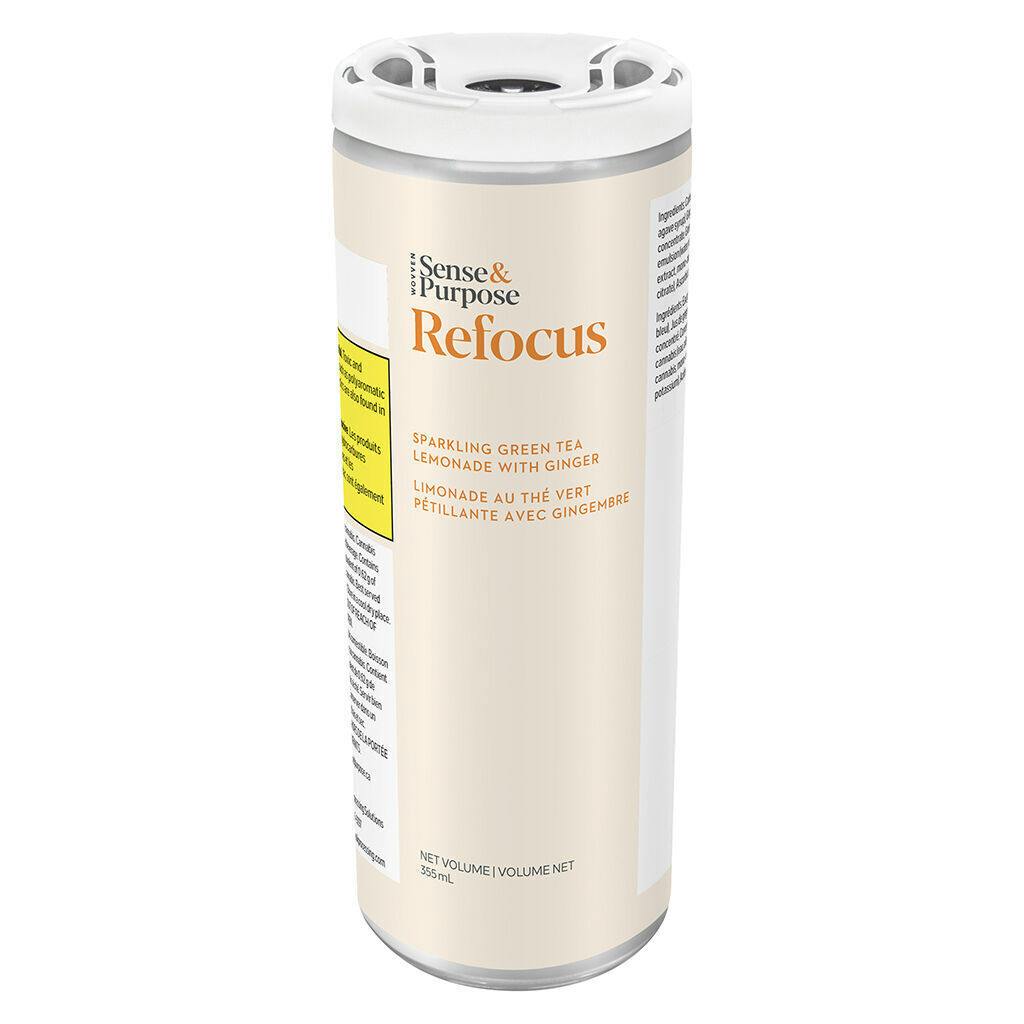 Sense & Purpose - Refocus: Sparkling Green Tea Lemonade with Ginger - Hybrid - 330ml