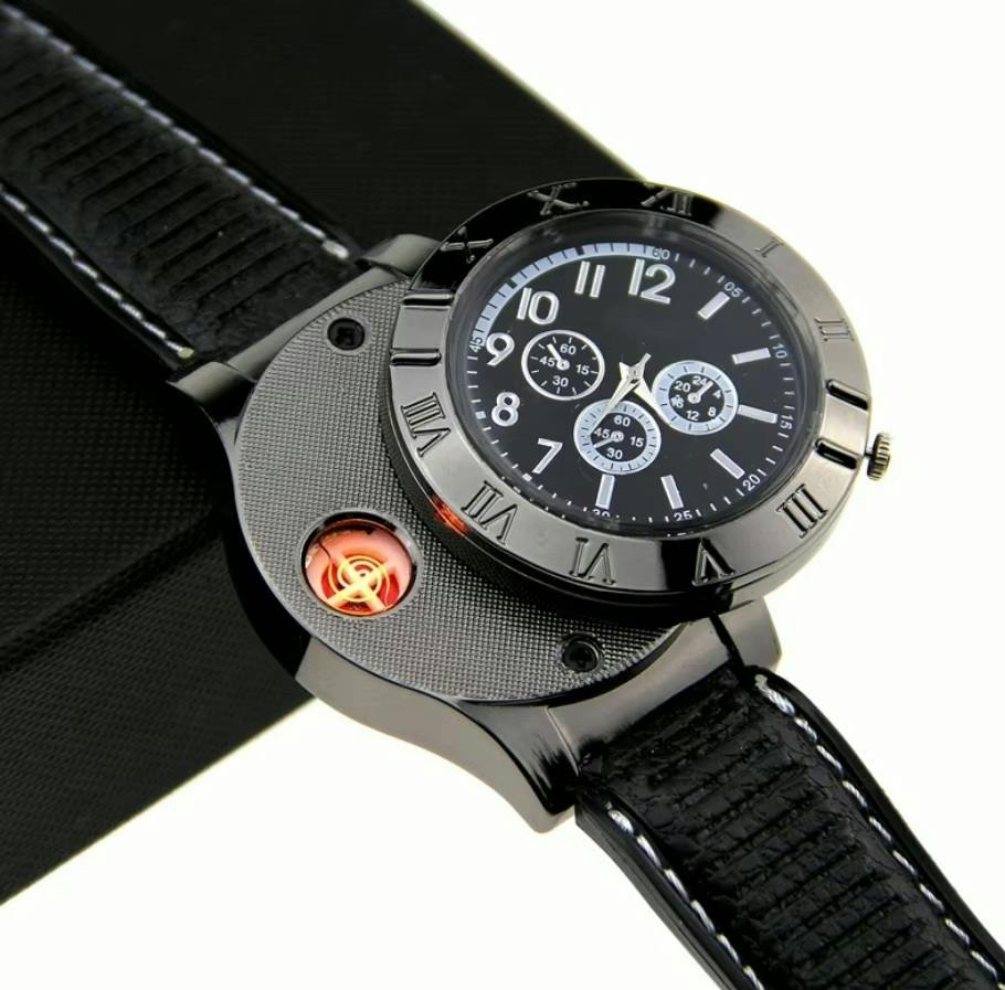 2:10 - Electronic Cigarette Lighter Timepiece - Black Stripe