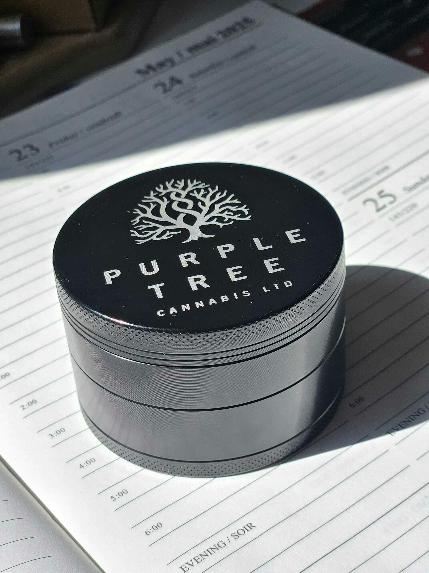 Purple Tree Cannabis - 4-Piece Grinder (63mm) - Black