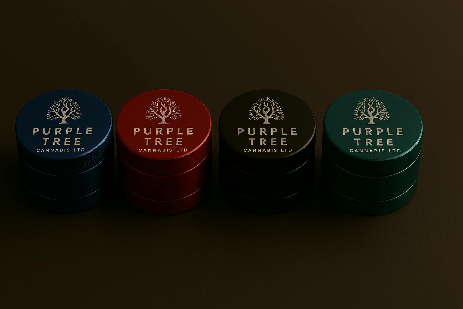Purple Tree Cannabis - 4-Piece Grinder (63mm) - Blue