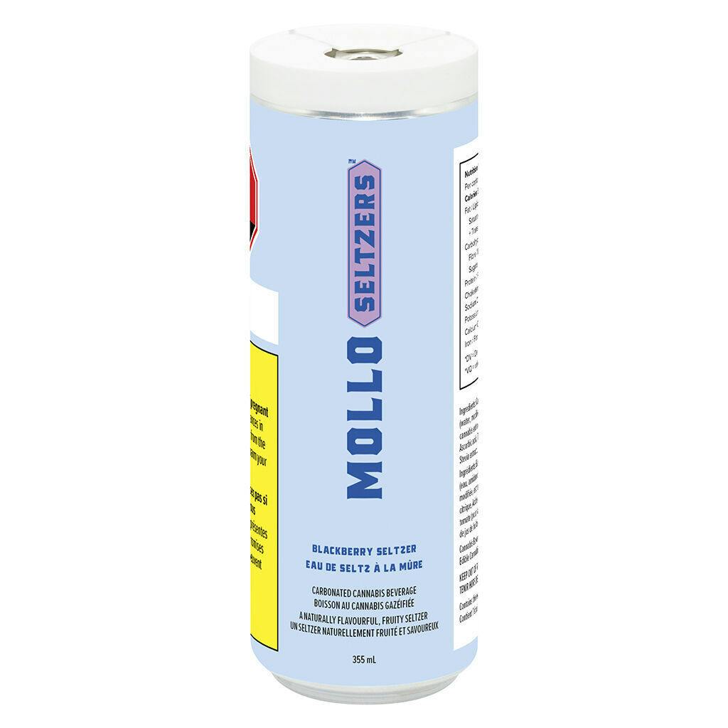 Mollo - Blackberry 2:1 CBG Seltzer Pack - Sugar-Free - 4x355mL Multi-Pack