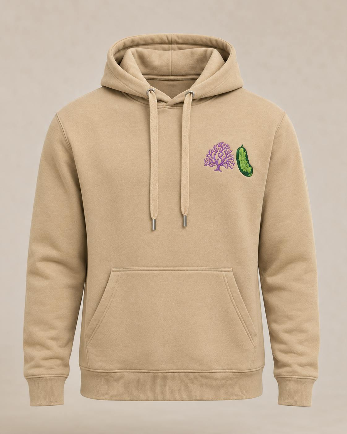 Purple Tree Hoodie - PT Pickle - Beige - Large