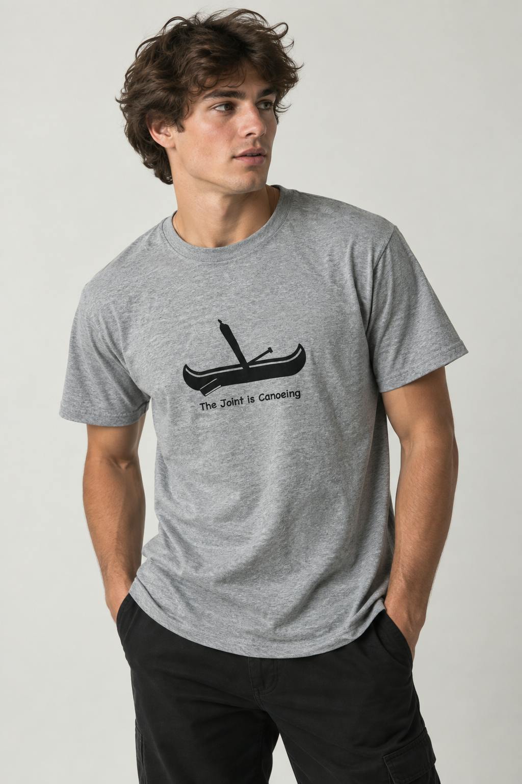 Purple Tree T-Shirt - The Joint Is Canoeing - Grey - Large