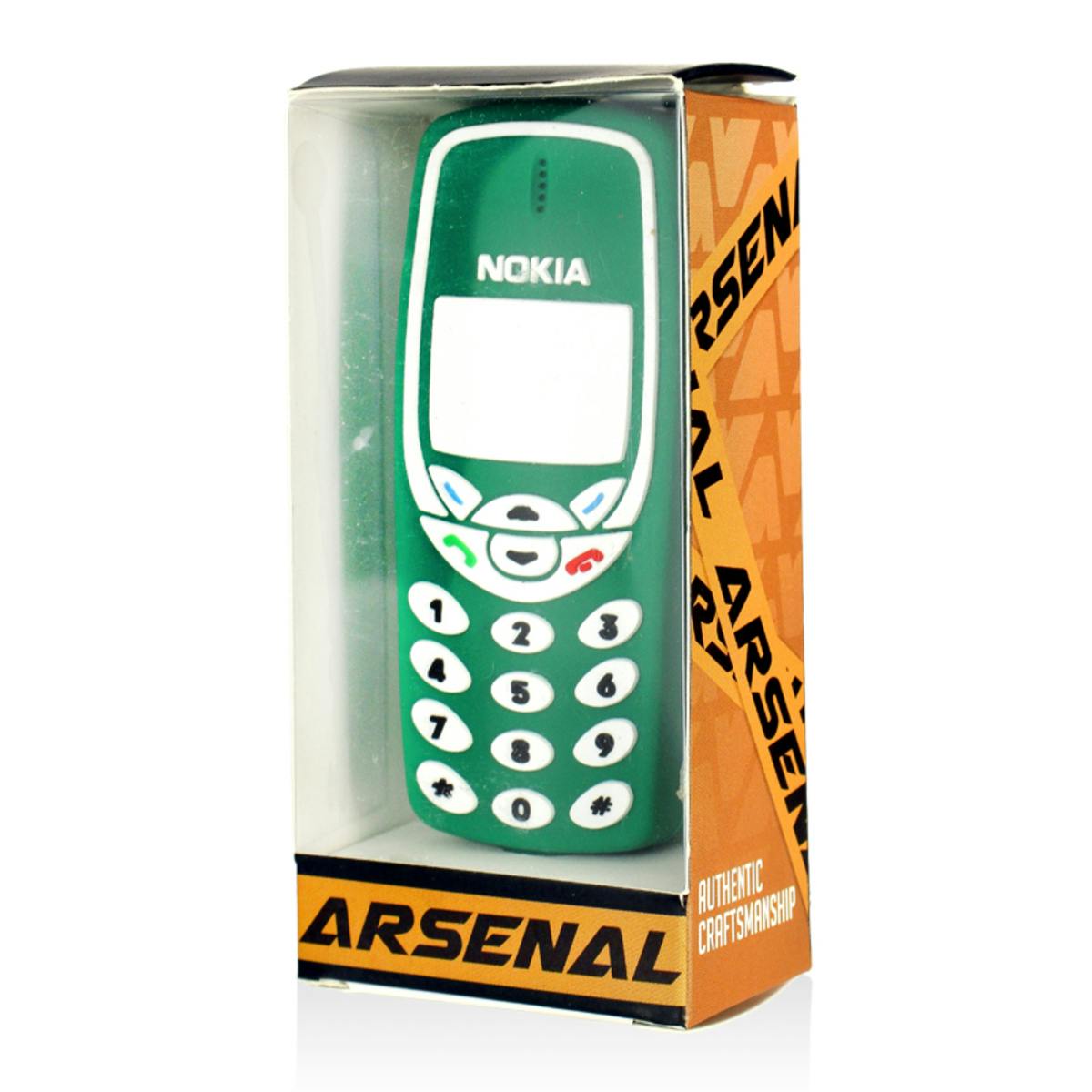 Arsenal - 4" Old School Nokia Phone Silicone Hand Pipe - Green