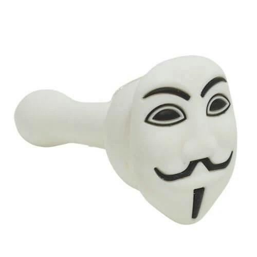 Smoke Arsenal - 4.5" Silicone Hand Pipe - Guy Fawkes Mask