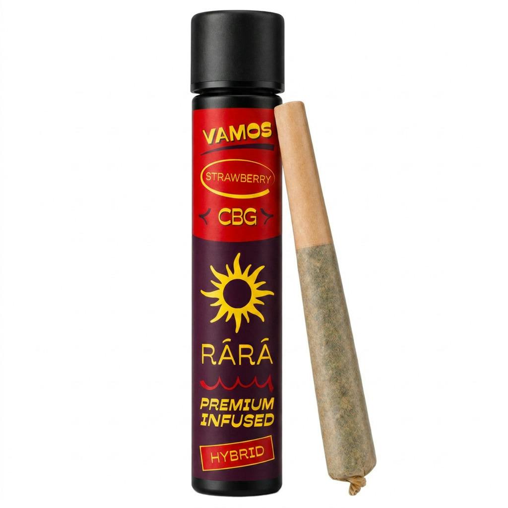 Vamos Strawberry (12:1:1)-(H)-Infused Preroll (THC:CBD:CBG)-1g-RaRa at LOVA Canna Co - Willits (THC Dispensary)