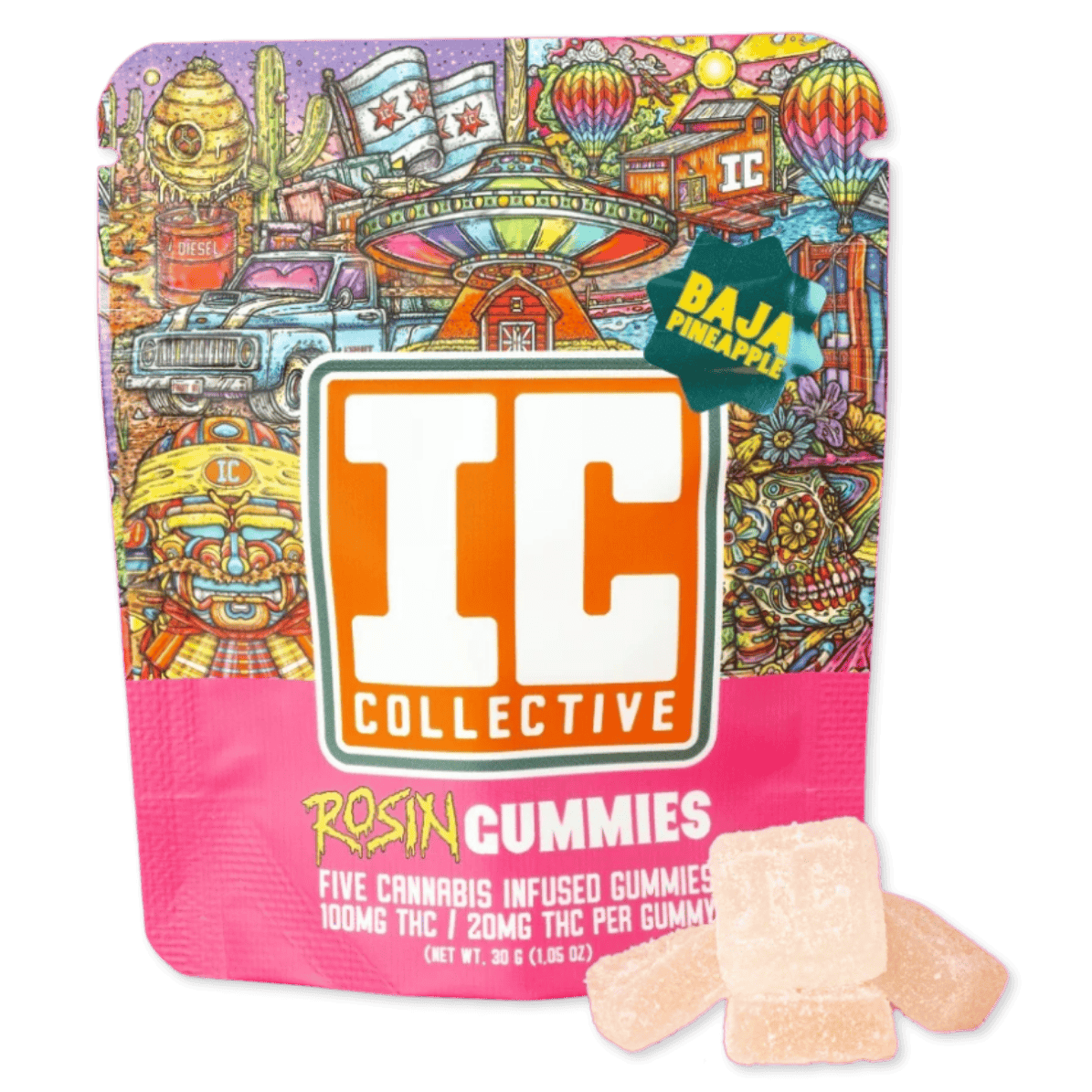 GUMMY | LIVE ROSIN | ALOHA PUNCH | 100MG | 5PK