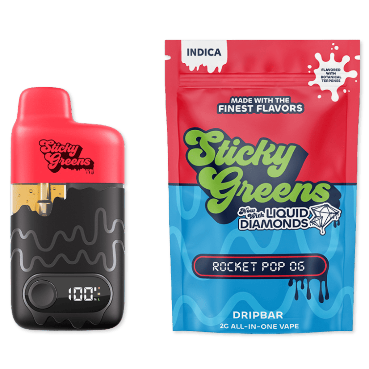 DISPOSABLE | LIQUID DIAMONDS | DRIP BAR | ROCKET POP OG | 2G