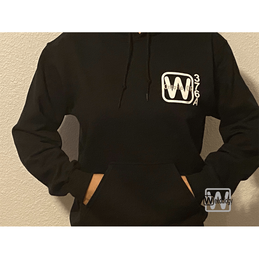 Weedology SMALL Black Hoodie - BOTH