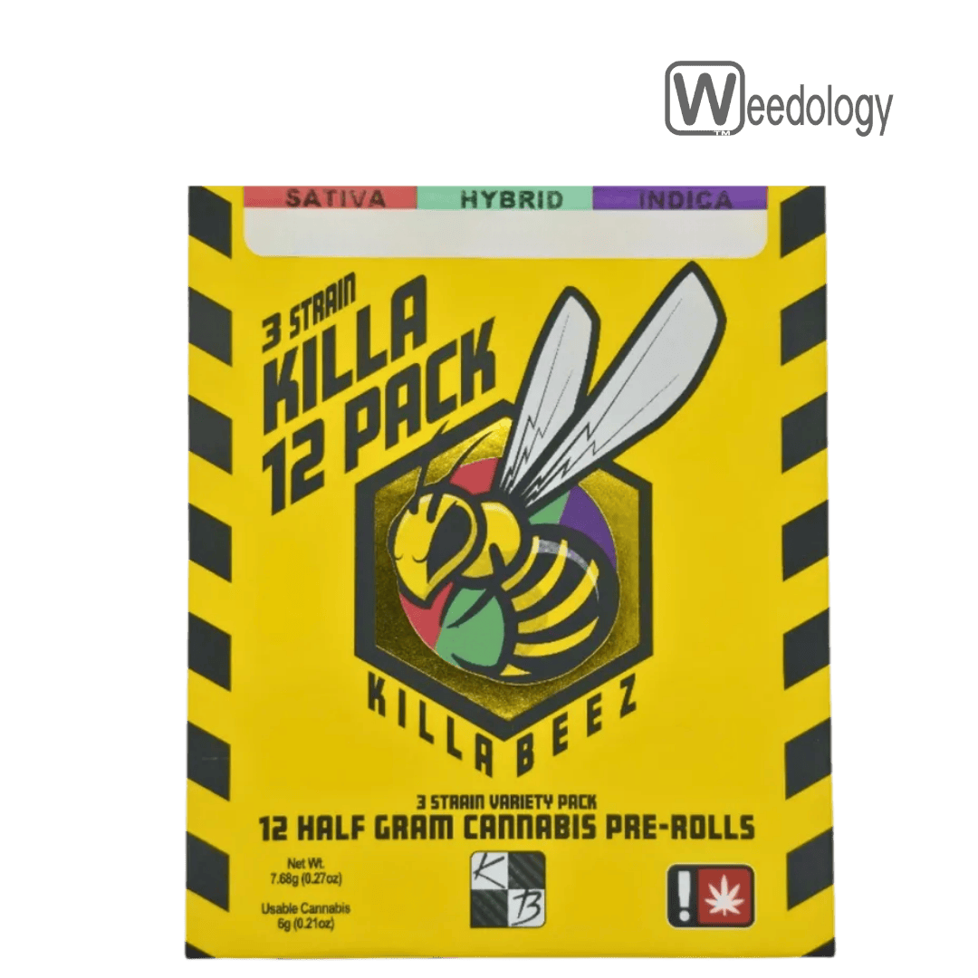 Killa Beez 12pk 25 EYES(S)/ICE TEMPTATION(H)/ZKITTLES(I) 0.5g Pre-Rolls