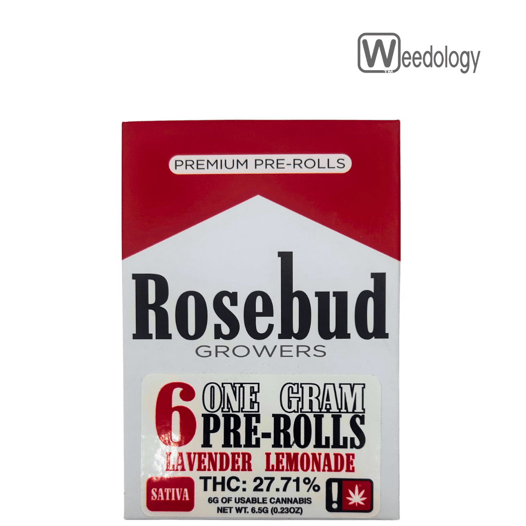 Rosebud Growers 6pk LAVENDER LEMONADE 1g Pre-Rolls