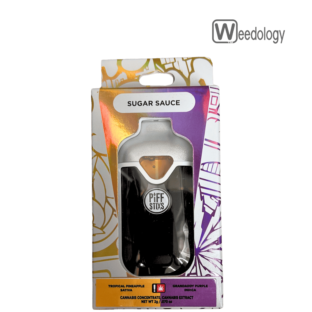Piff Stixs 2g TROPICAL PINEAPPLE(S)/GRANDADDY PURPLE(I) Sugar Sauce AIO
