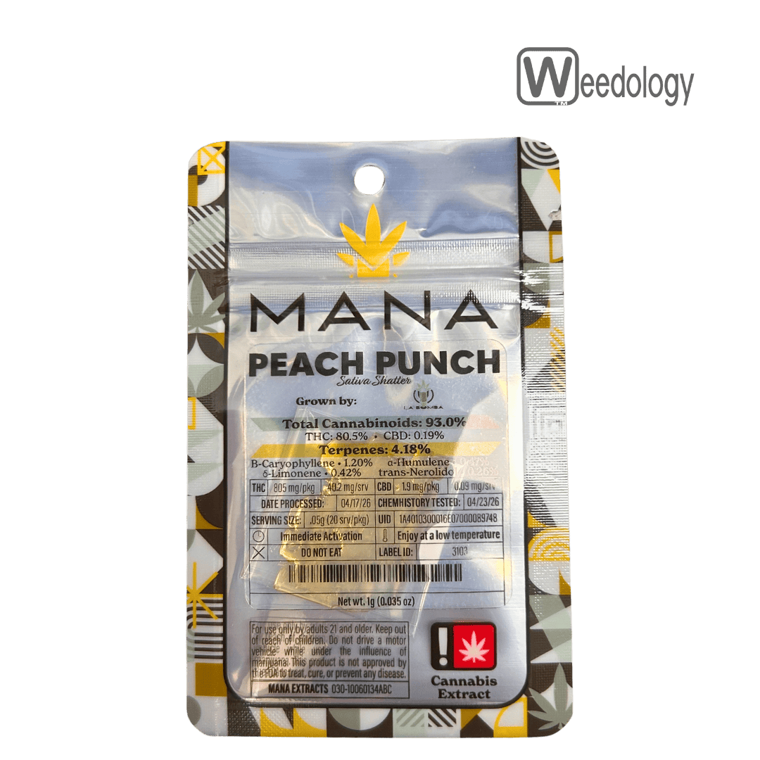 Mana Extracts 1g PEACH PUNCH Shatter