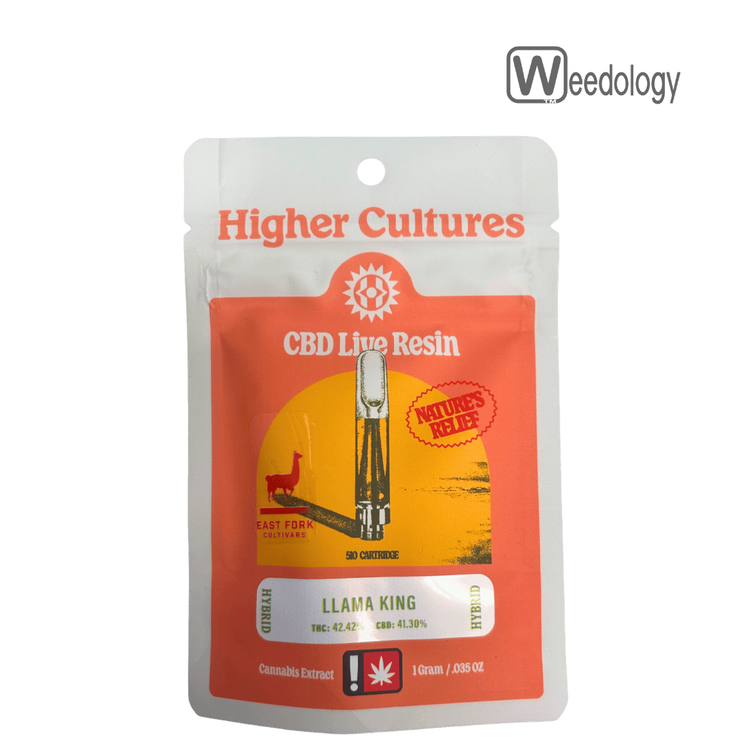 Higher Cultures 1g CBD LLAMA KING LR Vape Cartridge