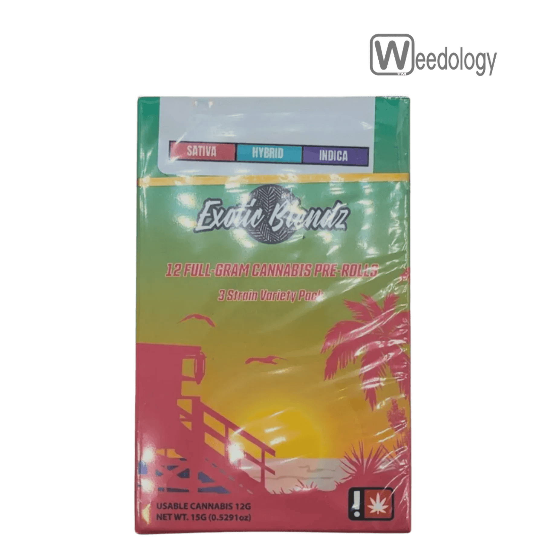 Exotic Blendz 12pk CRYSTAL GOBLIN(S)/CUNNING LINGUIST(H)/BAJA BLASTEROIDS(I) 1g Pre-Rolls